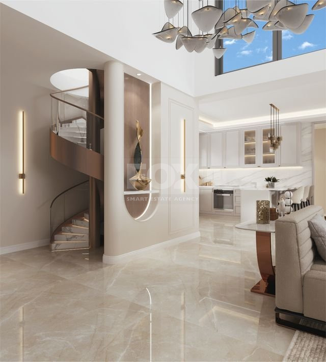 Five-bedroom penthouse apartment for sale in luxury tower in Tombs of the Kings area, Paphos