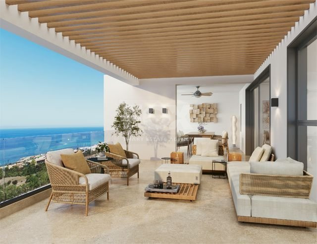 Five-bedroom penthouse apartment for sale in luxury tower in Tombs of the Kings area, Paphos
