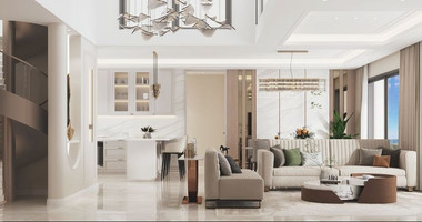 Five-bedroom penthouse apartment for sale in luxury tower in Tombs of the Kings area, Paphos
