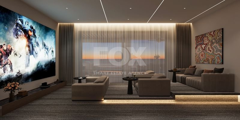 Five-bedroom penthouse apartment for sale in luxury tower in Tombs of the Kings area, Paphos