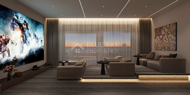 Five-bedroom penthouse apartment for sale in luxury tower in Tombs of the Kings area, Paphos