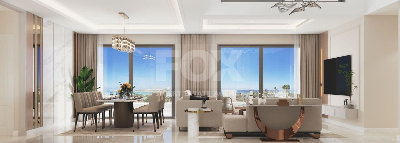 Five-bedroom penthouse apartment for sale in luxury tower in Tombs of the Kings area, Paphos