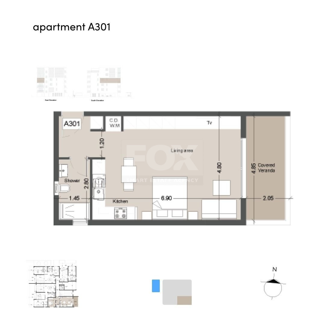 Studio apartment for sale in Potamos Germasogeias, Limassol