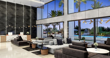 Two-bedroom apartment for sale in luxury tower in Tombs of the Kings area, Paphos