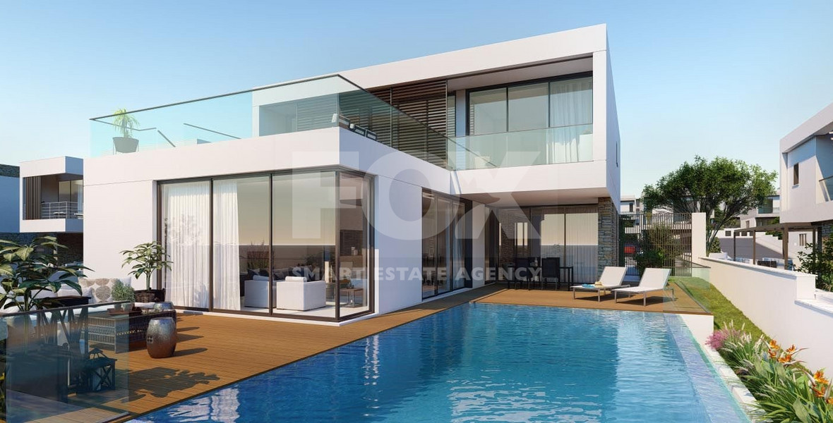 For sale an exceptional five bedrooms beachfront villa in Chloraka, Paphos