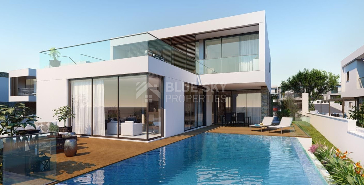 For sale an exceptional five bedrooms beachfront villa in Chloraka, Paphos