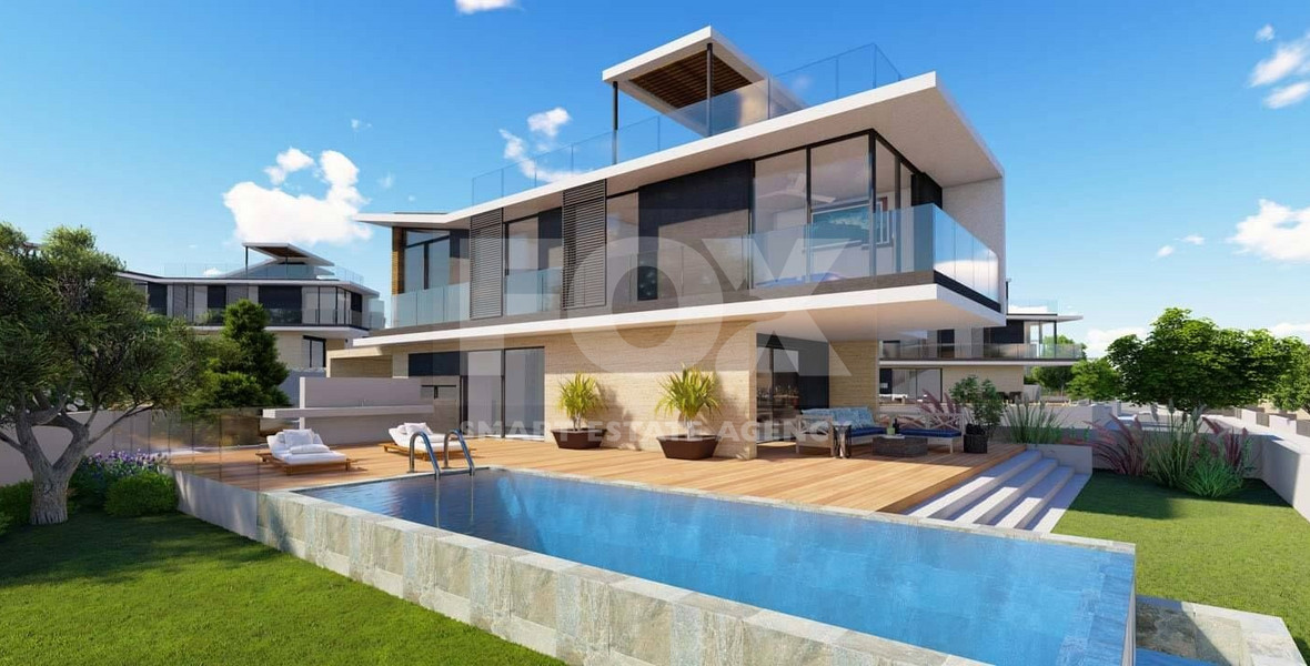 For sale an exceptional five bedrooms beachfront villa in Chloraka, Paphos