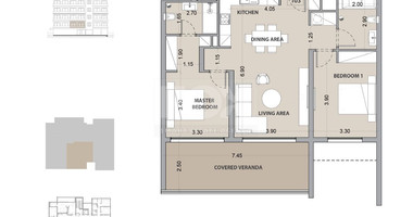 Two bedroom  apartment for sale in Potamos Germasogeias, Limassol