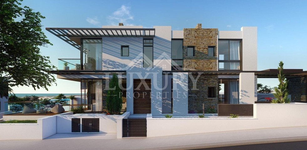 Four Bedrooms Luxury Seafront Villa with Panoramic Views in Paphos , for sale