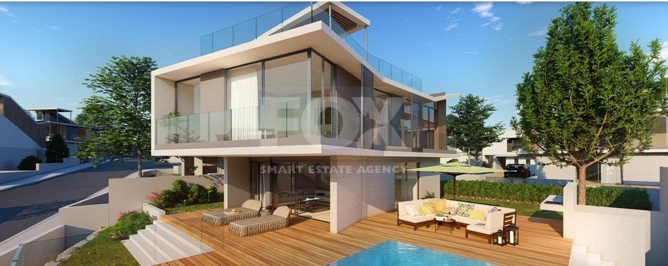 Exclusive modern three bedroom Beachfront Villa with Private Pool in Chloraka, Paphos