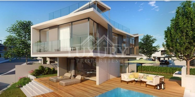Exclusive modern three bedroom Beachfront Villa with Private Pool in Chloraka, Paphos