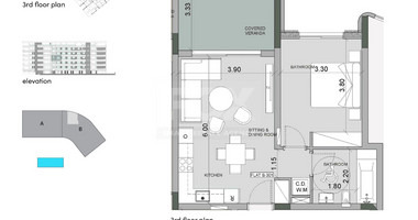 One bedroom apartment for sale in Agios Tychonas, Limassol