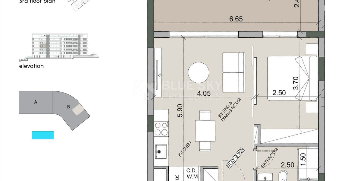 Studio apartment for sale in Agios Tychonas, Limassol