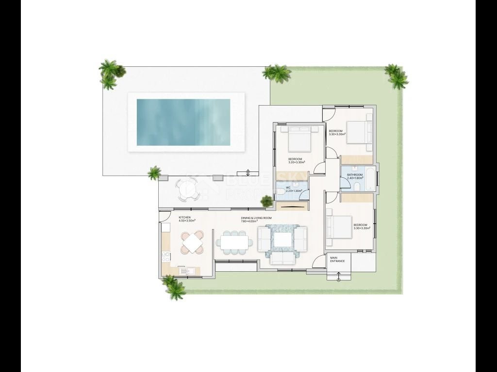 Three bedroom bungalow for sale in Pissouri village, Limassol