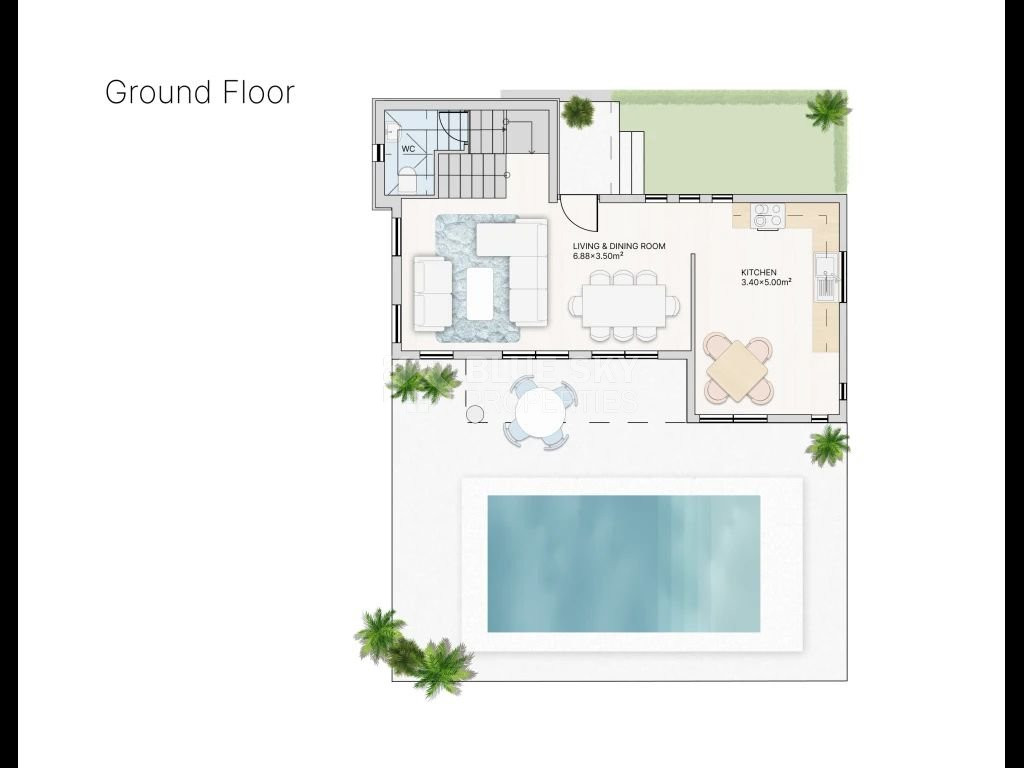 Two bedroom detached villa for sale in Pissouri village, Limassol