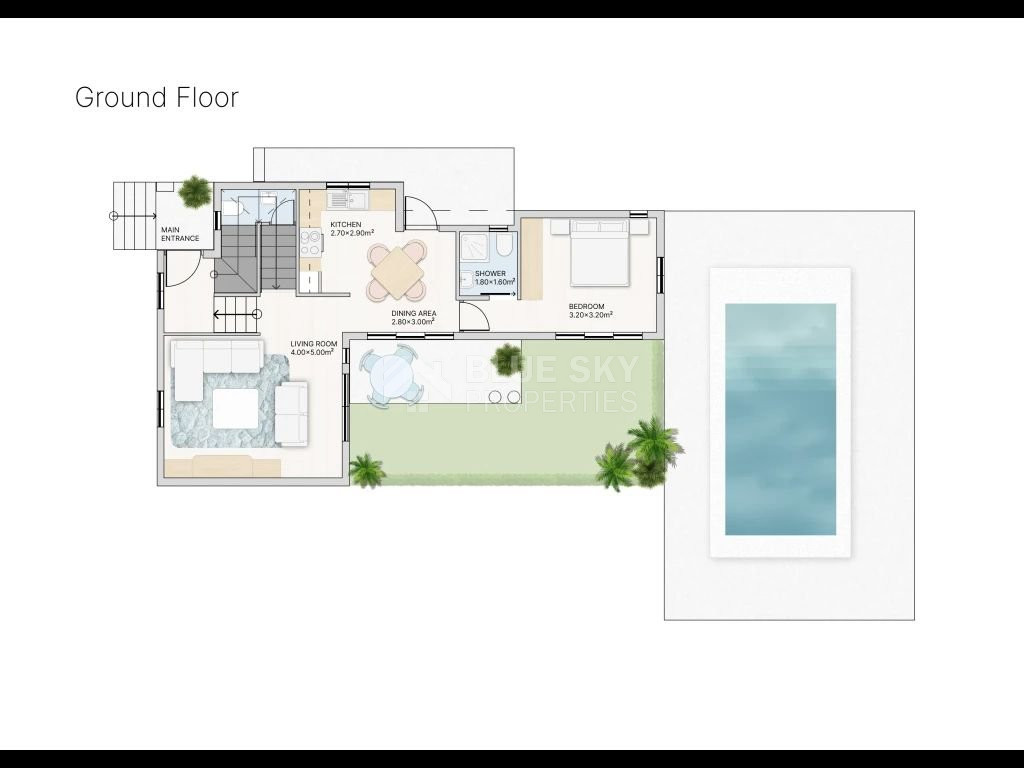 Three bedroom detached villa for sale in Pissouri village, Limassol