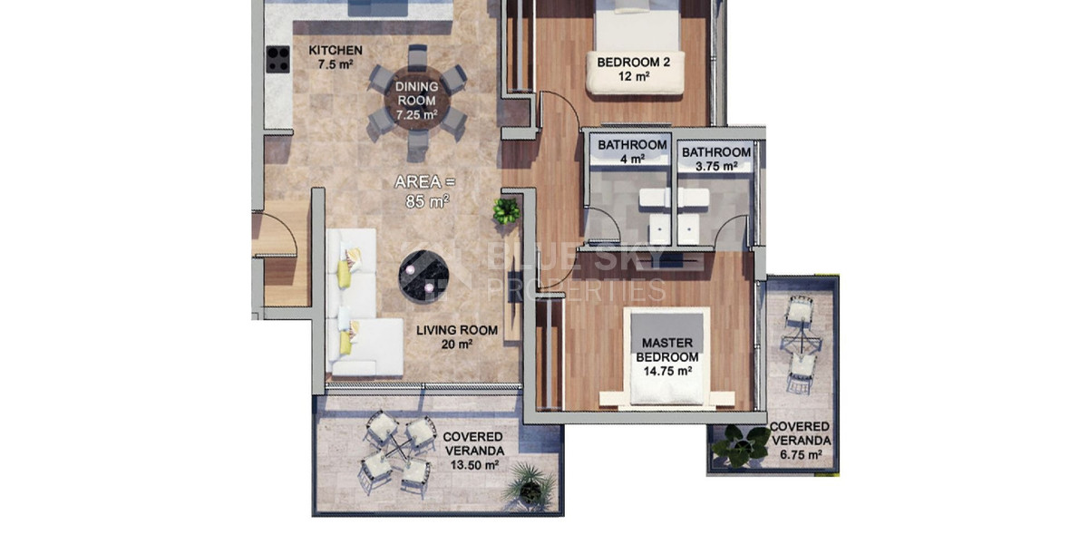 Two bedroom apartment for sale in Agios Tychonas Tourist area, Limassol