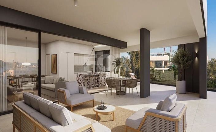 Top Floor Two bedroom apartment with Roof Garden for sale in Mesa Geitonia, Limassol