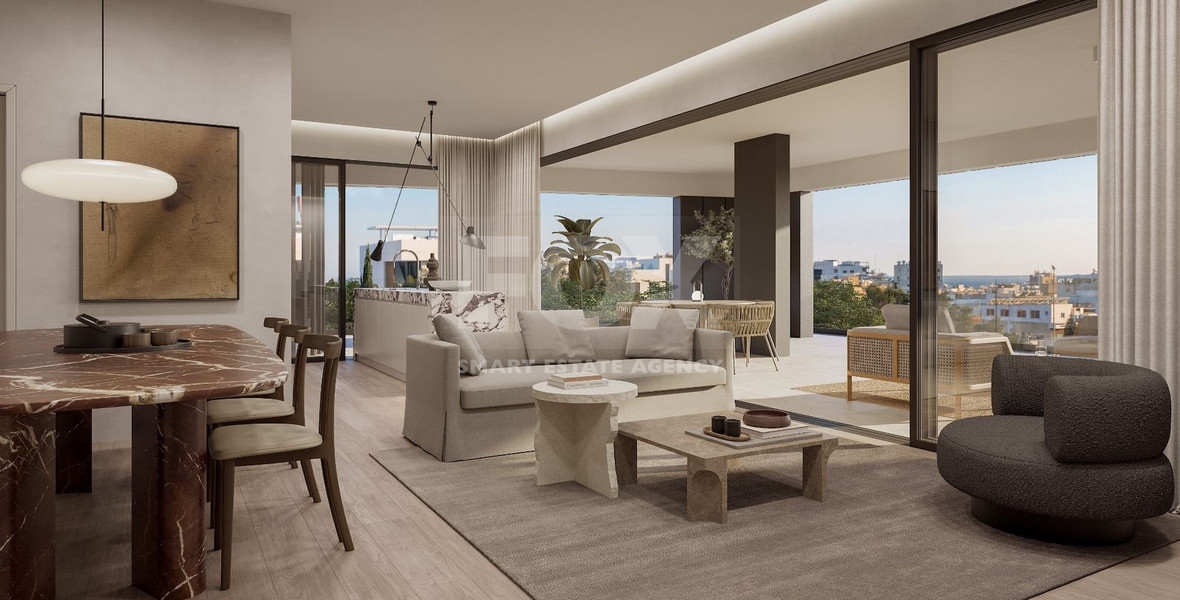 Top Floor Two bedroom apartment with Roof Garden for sale in Mesa Geitonia, Limassol