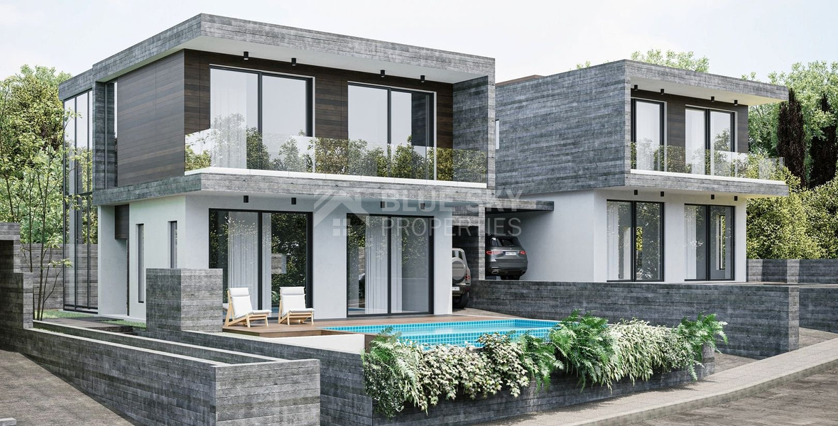 Luxury Three-Bedroom Villas for Sale in Geroskipou, Paphos – Panoramic Sea Views & Modern Design