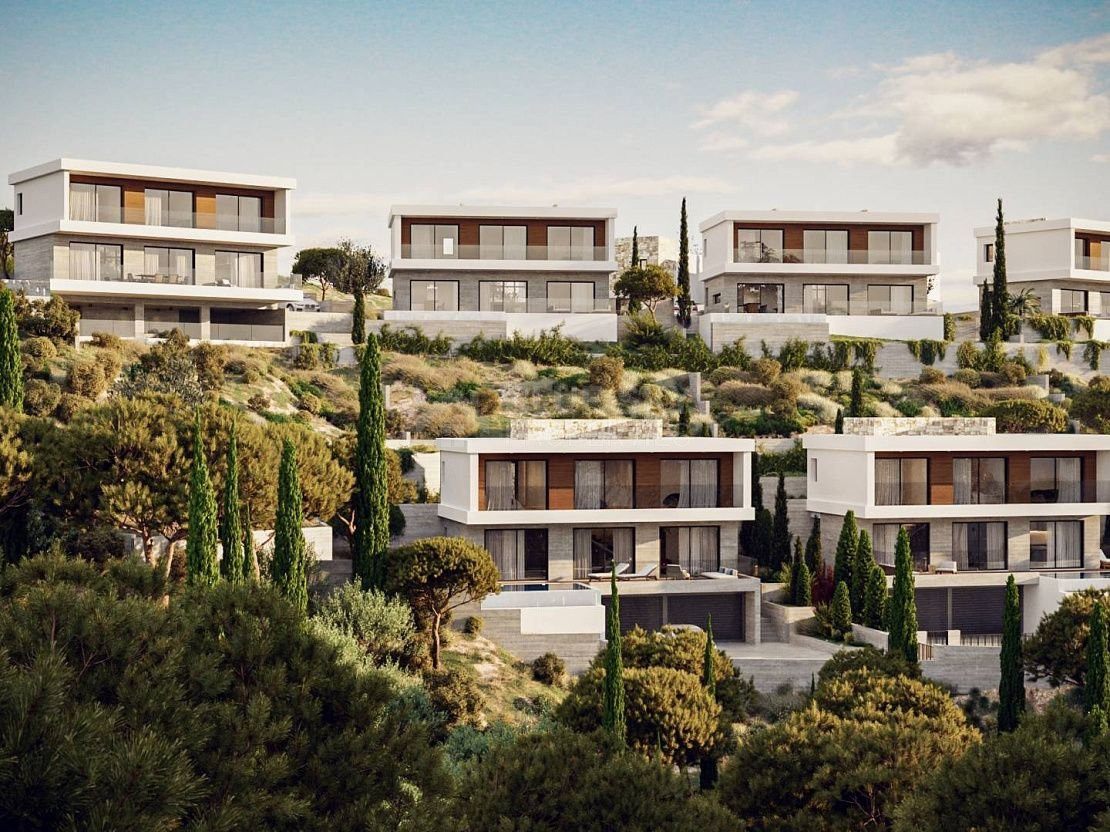 Luxury Three-Bedroom Villas for Sale in Geroskipou, Paphos – Panoramic Sea Views & Modern Design