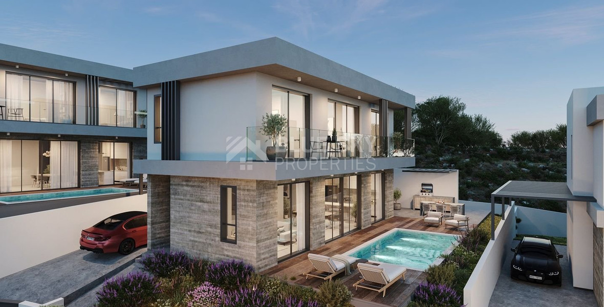 Luxury Three-Bedroom Villas for Sale in Geroskipou, Paphos – Panoramic Sea Views & Modern Design
