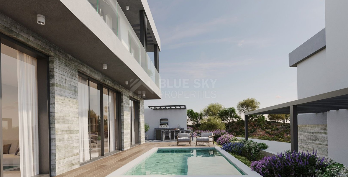 Luxury Three-Bedroom Villas for Sale in Geroskipou, Paphos – Panoramic Sea Views & Modern Design