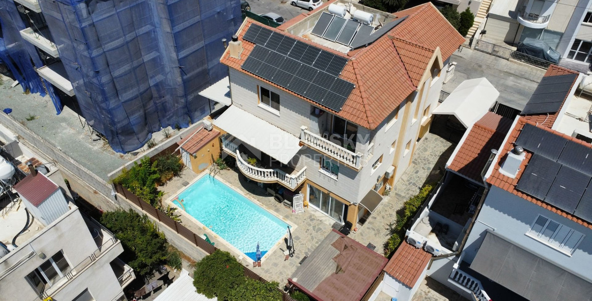 Renovated four-Bedroom Detached Villa for Sale in Agios Athanasios, Limassol – Resale Property with Partly Sea & City Views, Next to Green Area, No VAT