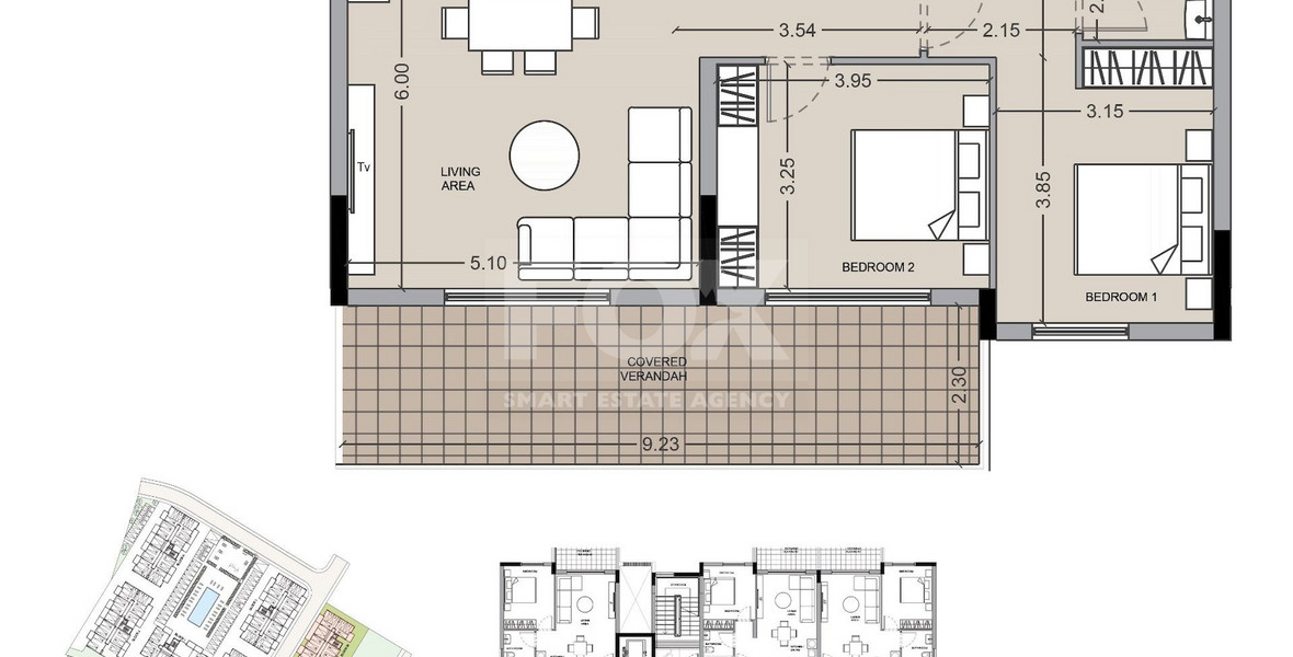 Two bedroom apartment for sale in Asomatos village, Limassol
