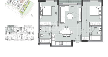 Top Floor Two bedroom apartment for sale in Asomatos village, Limassol