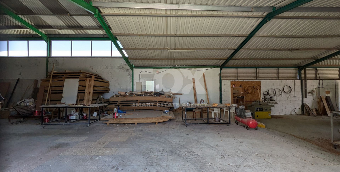Spacious Warehouse with Large Plot in Agia Varvara, Paphos for sale .