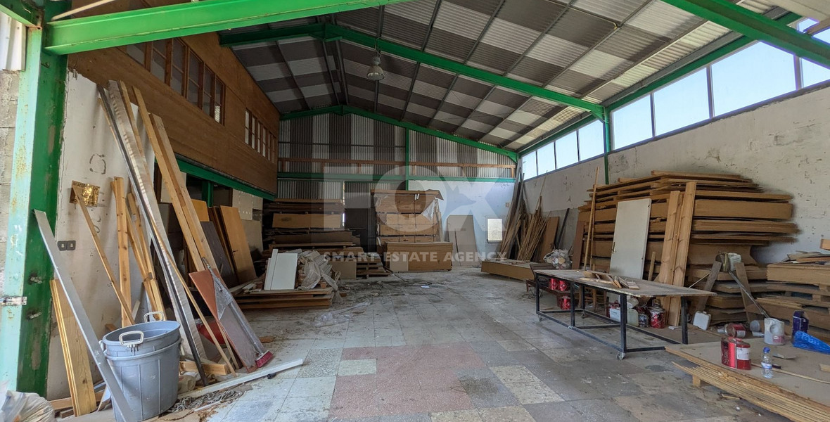 Spacious Warehouse with Large Plot in Agia Varvara, Paphos for sale .