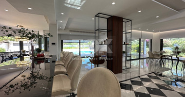 FOR RENT LUXURY FURNISHED 4 BEDROOM VILLA WITH SEPARATE MAIDS QUARTER WITH BEAUTIFUL GARDENS AND POOL IN GERMASOGIA AREA.