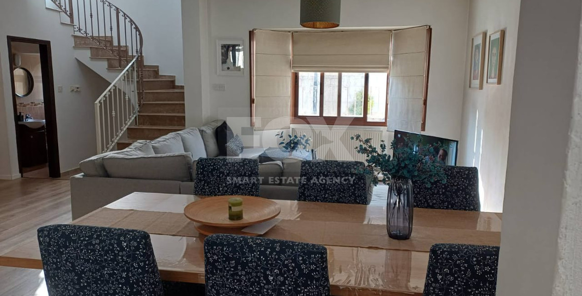 Three bedroom detached house with pool for rent in Moni, Limassol