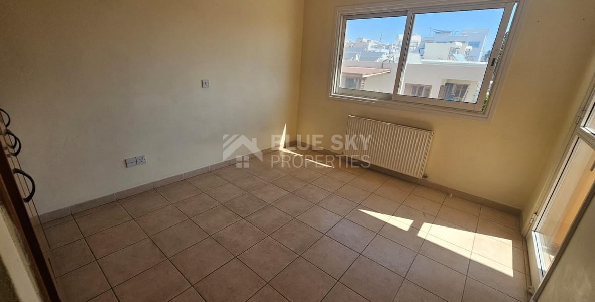 Spacious Top Floor three bedroom Apartment in Scenic Pafos for sale.