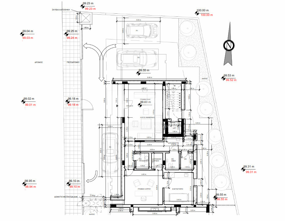 Unfurnished Ground Floor Office 100m2 in Ypsonas For Rent