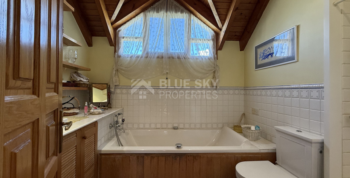 For Sale Charming English-Style Villa with Classic Country Character in the hills of Agia Fyla