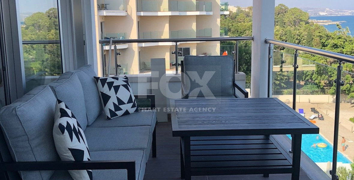 Seafront two bedroom apartment in Agios Tychonas (tourist area)  for rent  in Limassol