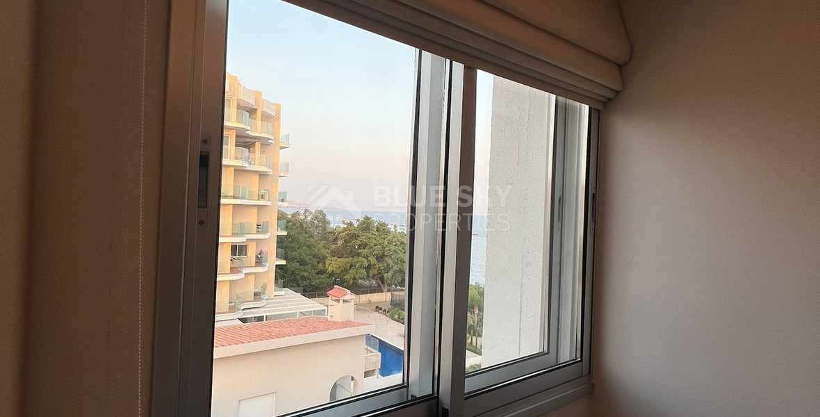 Seafront two bedroom apartment in Agios Tychonas (tourist area)  for rent  in Limassol