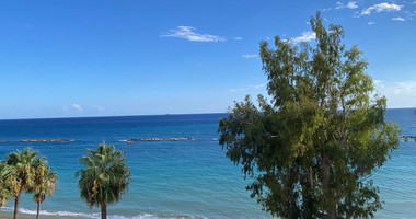 Seafront two bedroom apartment in Agios Tychonas (tourist area)  for rent  in Limassol