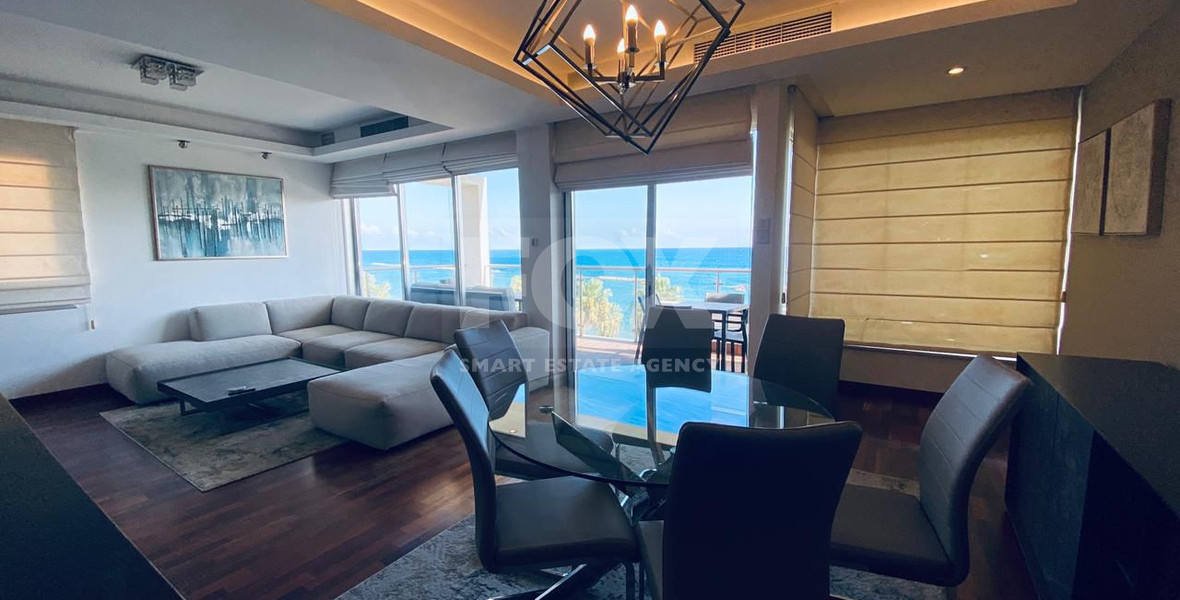 Seafront two bedroom apartment in Agios Tychonas (tourist area)  for rent  in Limassol