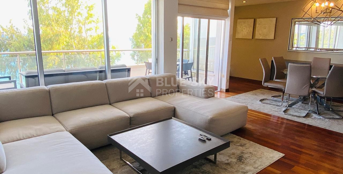 Seafront two bedroom apartment in Agios Tychonas (tourist area)  for rent  in Limassol