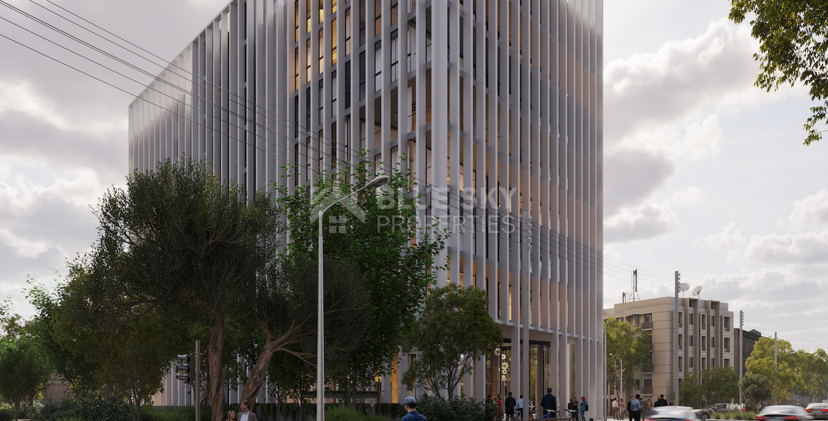 Off-plan luxury office for sale in a signature 8-story commercial development in Agia Zoni, Limassol.