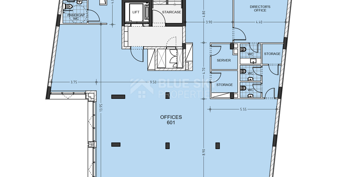 Large Office Unit Featuring Rooftop Garden Access For Sale in Molos, Limassol