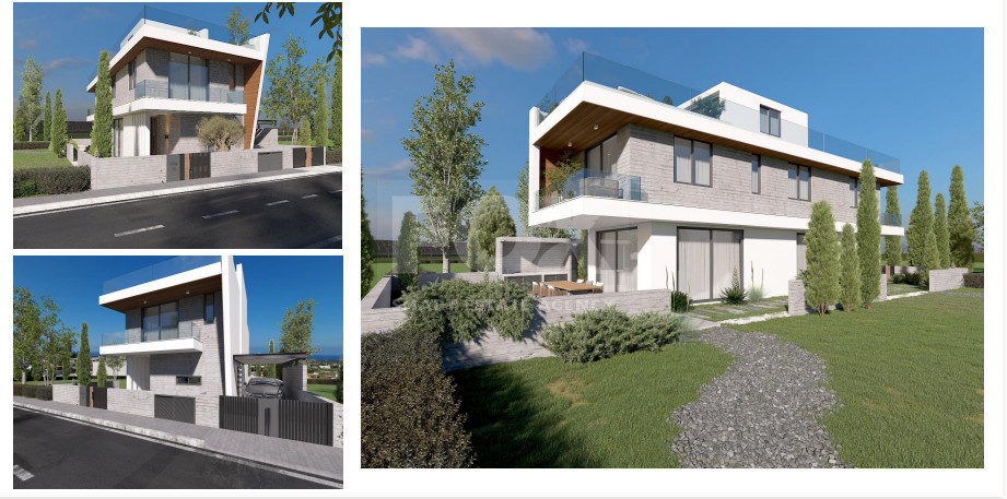 For sale modern three bedroom detached Villas plus one room extra  in Geroskipou – Ayia Marinouda, Paphos