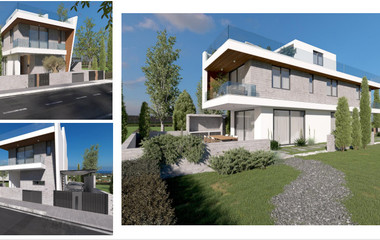 For sale modern three bedroom detached Villas plus one room extra  in Geroskipou – Ayia Marinouda, Paphos