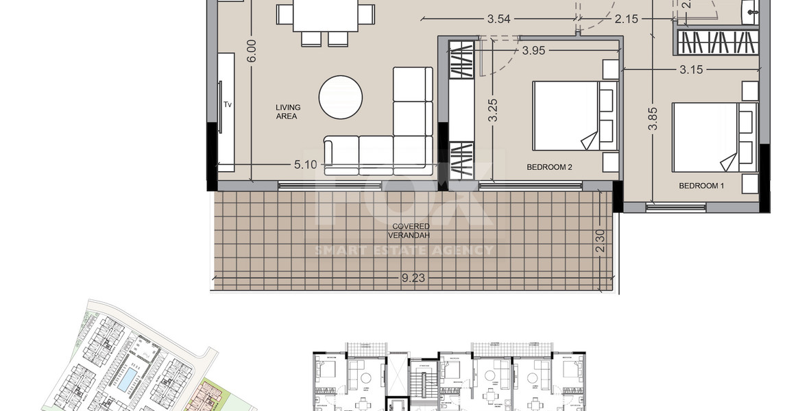 For Sale 2 bedroom apartment in  Asomatos, Limassol