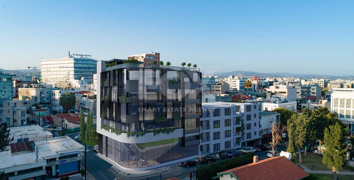 Modern Commercial Building with Rooftop Garden & Indoor Greenery For Rent in Agia Zoni,Limassol