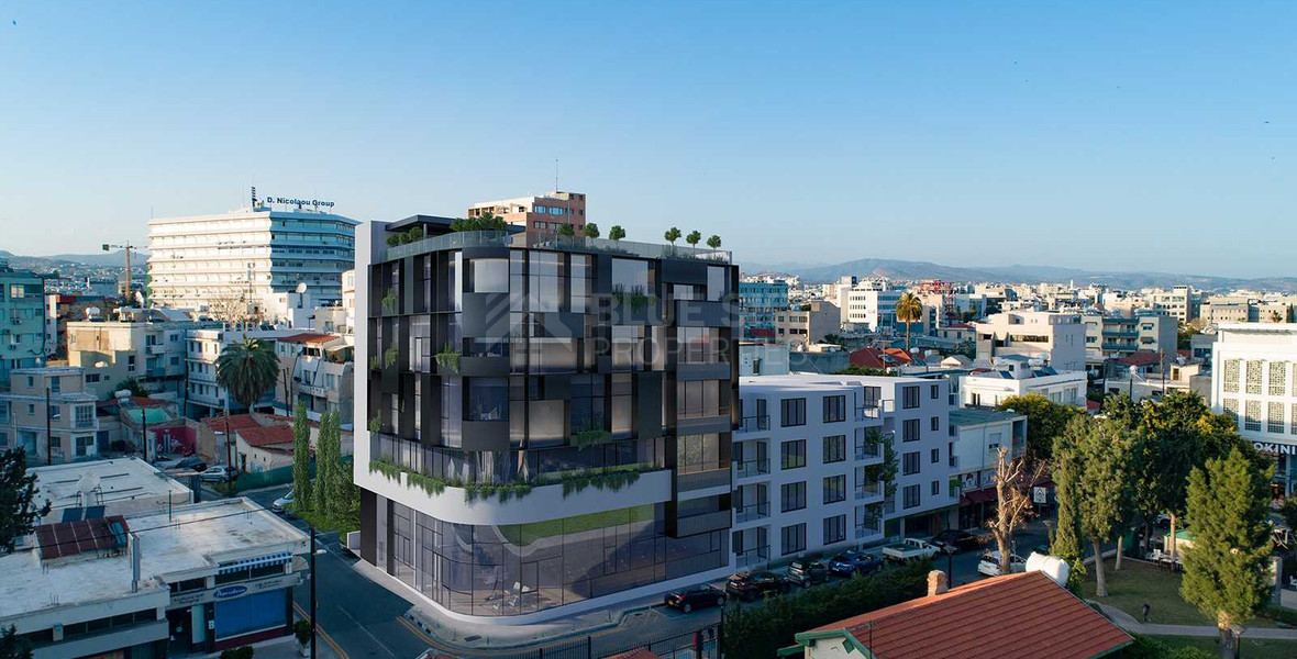 Modern Commercial Building with Rooftop Garden & Indoor Greenery For Rent in Agia Zoni,Limassol
