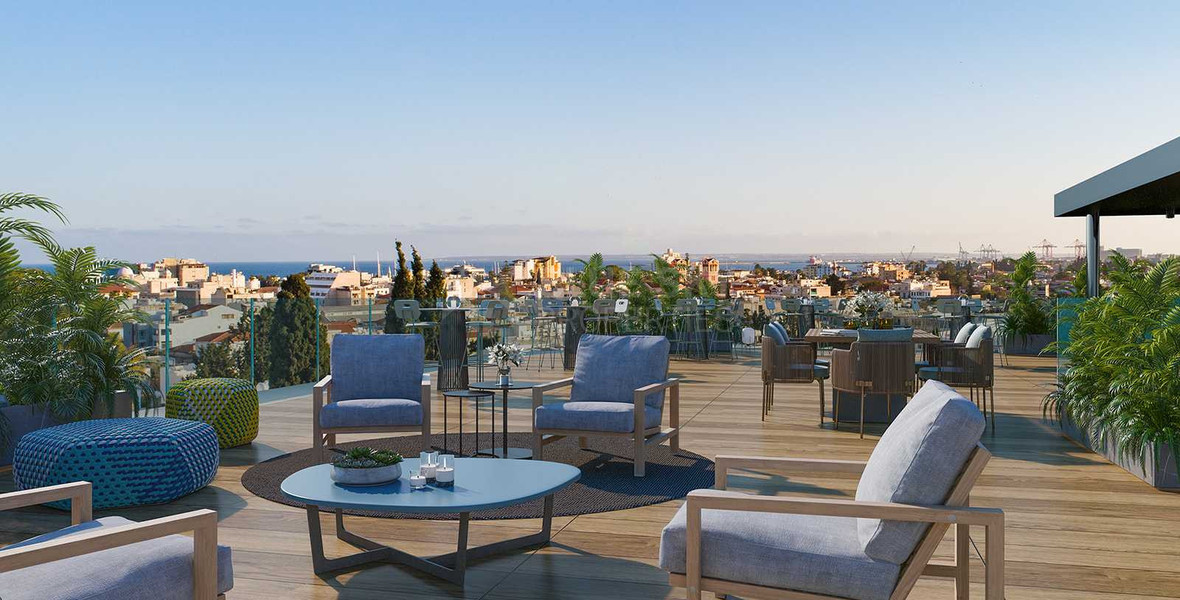 Modern Commercial Building with Rooftop Garden & Indoor Greenery For Rent in Agia Zoni,Limassol